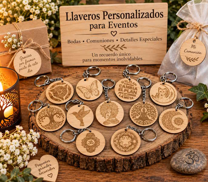 Llaveros Madera 5 cm